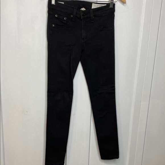 rag & bone Women's Black Skinny Jeans - 25 - legging style - made in USA - Picture 1 of 7